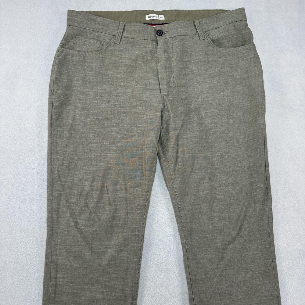 Koton‎ Pants Mens 36x28 Green Chino Straight Leg 100% Cotton Casual Office Prep